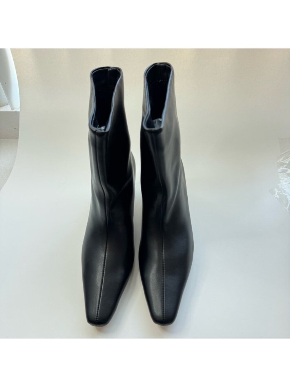 Size 6 Boots Women Square Toe Comfort Kitten Low Heel Ankle Pull On Bootie FSJ
